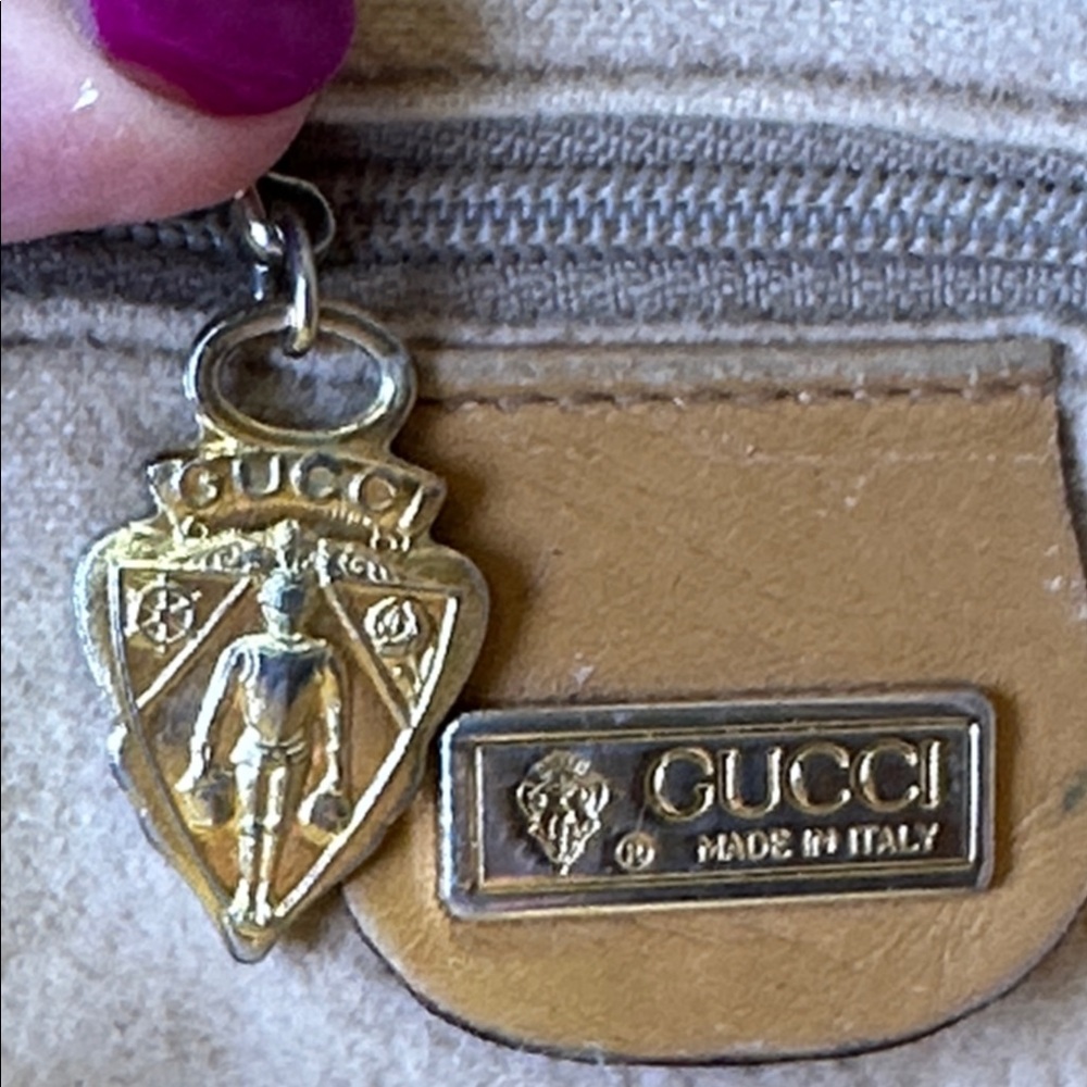 Gucci Monogram RARE Vintage 1980’s Micro GG Round Ophidia Canteen Made in Italy - Picture 3 of 14